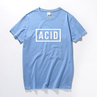 ACID Block Graphic Printed T-shirt 808 303 Techno House Underground Music Top Summer Fashion Camiseta Masculina Cotton T shirt