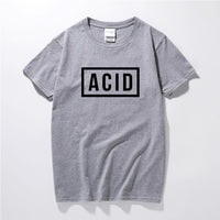 ACID Block Graphic Printed T-shirt 808 303 Techno House Underground Music Top Summer Fashion Camiseta Masculina Cotton T shirt