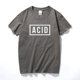 ACID Block Graphic Printed T-shirt 808 303 Techno House Underground Music Top Summer Fashion Camiseta Masculina Cotton T shirt