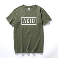 ACID Block Graphic Printed T-shirt 808 303 Techno House Underground Music Top Summer Fashion Camiseta Masculina Cotton T shirt