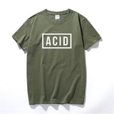 ACID Block Graphic Printed T-shirt 808 303 Techno House Underground Music Top Summer Fashion Camiseta Masculina Cotton T shirt