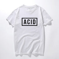 ACID Block Graphic Printed T-shirt 808 303 Techno House Underground Music Top Summer Fashion Camiseta Masculina Cotton T shirt