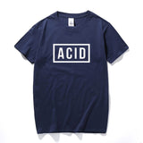 ACID Block Graphic Printed T-shirt 808 303 Techno House Underground Music Top Summer Fashion Camiseta Masculina Cotton T shirt