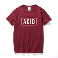 ACID Block Graphic Printed T-shirt 808 303 Techno House Underground Music Top Summer Fashion Camiseta Masculina Cotton T shirt