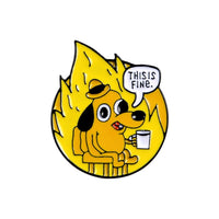 Burning Dog Pin