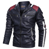 Motorcycle Tri-Color Leather Jacket