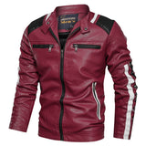 Motorcycle Tri-Color Leather Jacket