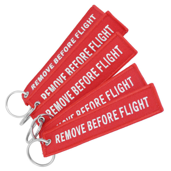 'Remove Before Flight' Keychain Tag