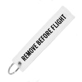 'Remove Before Flight' Keychain Tag